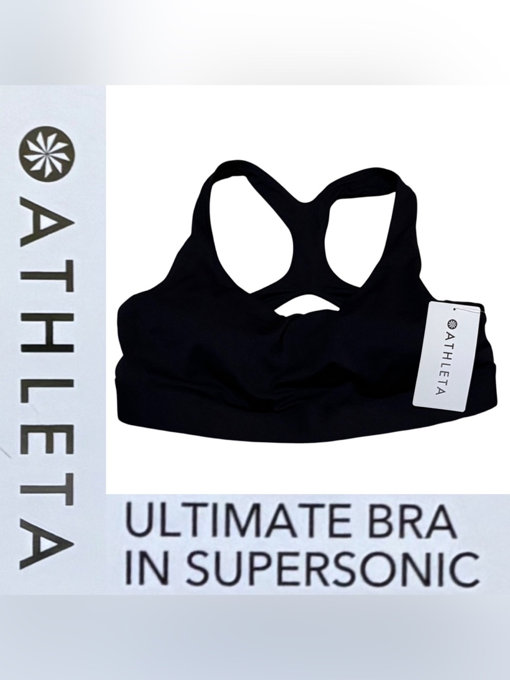 NWT Athleta D-DD Ultimate Sport Bra Women's Size 1X In Supersonic / Black